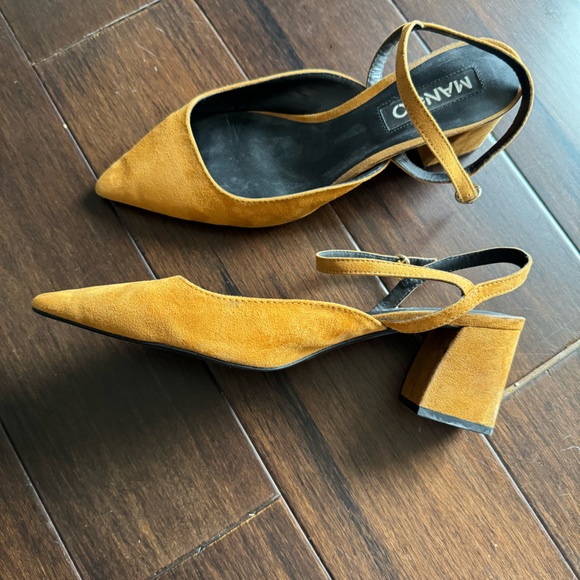 Mango shoes heels mustard color - Picture 5 of 5